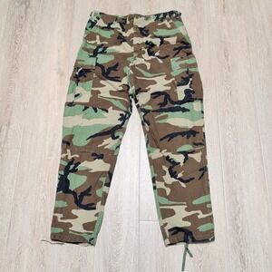 TRU-SPEC Mens Woodland Camo BDU Cargo Pants Large Long 37x33 Ripstop Tactical